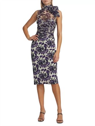La Petite Robe Di Chiara Boni Vina Illusion Dress In Modern Flowers Sand