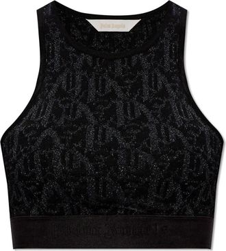 Palm Angels Top met logo - Dames - Tops zonder mouwen - Zwart - M - Tops