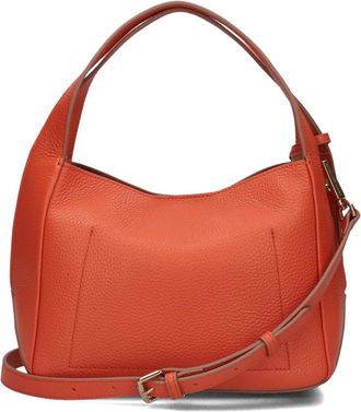 Smaak Tassen, Dames, Oranje, ONE Size, Leer, Sophie Leren Handtas Oranje