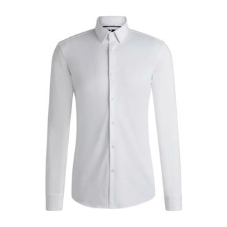 HUGO BOSS Overhemden, Heren, Wit, 3Xl, Katoen, Casual overhemd met lange mouwen