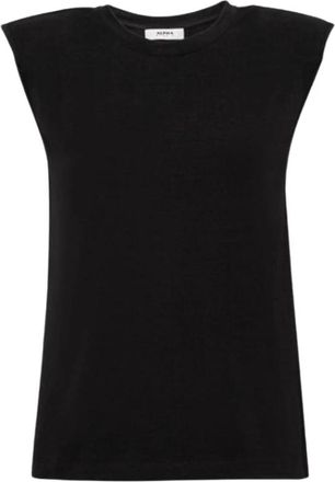 Alpha Studio Mouwloze Dames Ronde Hals Top - Dames - Tops zonder mouwen - Zwart - L - Tops
