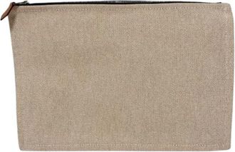 Herm&egrave;s Pre-owned Katoenen Pouch - unisex - Vintage Clutch - Beige - ONE Size - Katoen - Vintage