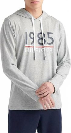 Tommy Hilfiger Mens Long Sleeve Pullover Hoodie In Gray