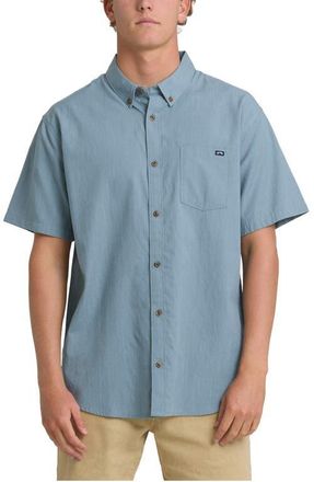 Billabong All Day Short Sleeve Button-Down Shirt in Oceana at Nordstrom, Size Xx-Large