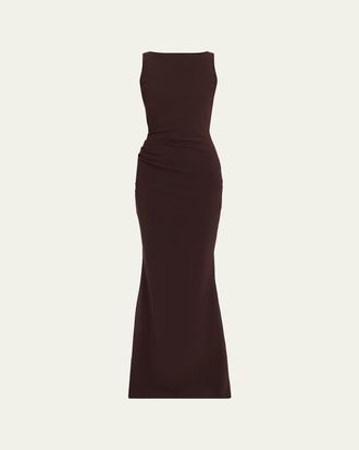 La Petite Robe Di Chiara Boni Ajour Bateau-Neck Mermaid Gown