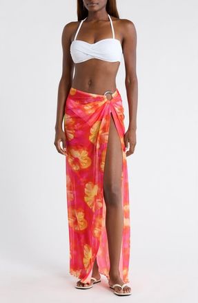 Kulani Kinis Split Mesh Maxi Cover-Up Skirt in Samba Baby at Nordstrom, Size X-Small