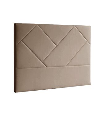 Home Heavenly Cabecero tapizado en tela marr&oacute;n de dise&ntilde;o rayado 160 x 6 x 120 cm