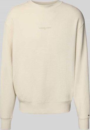 Tommy Jeans Comfort Fit Pullover aus reiner Baumwolle in Sand, Größe XXL