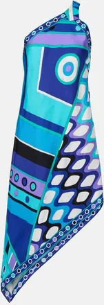 Pucci Abito midi Vivara in seta asimmetrico