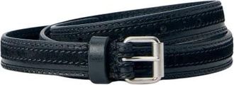 Dries Van Noten Gladlederen Riem - Heren - Riemen - Zwart - 85 CM - Leer - Accessoires