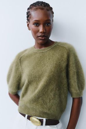 Pilcro Kaia 100% Cashmere Short-Sleeve Sweater