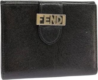 Fendi Pre-owned Wallets, female, Black, Size: ONE SIZE Pre-owned Leather Wallet