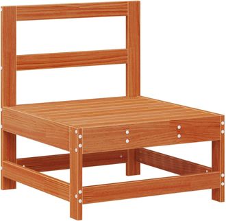 vidaXL Sof&aacute; Medio De Jard&iacute;n Pino Macizo Marr&oacute;n Cera 62 X 62 X 70,5 Cm Vidaxl