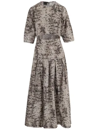 Pinko Multi Animal Print Cotton Dress