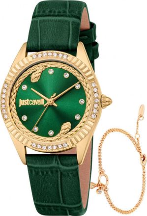 Just Cavalli Womens JC1L361L0025 Ladies Vittoria Glam Watch and Bracelet Gift Set - Gold - One Size