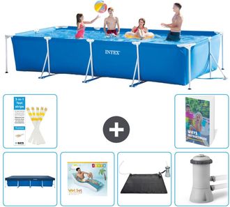 Intex Piscina Con Estructura Rectangular - 450x220x84 Cm - 7-piezas S45