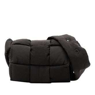 Bottega Veneta Tweedehands Candy Nylon Intrecciato Gevoerde Tech Cassette Schoudertas