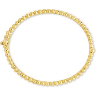 Sterling Forever Lorelei Bead Textured Bangle Bracelet in Gold at Nordstrom Rack
