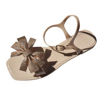 Generic Cocila Womens Sandals Women Shoes Fashion Bowknot One Foot Wears Flat Khaki, 5.5 Flatform Cream Wedges Plastic For Black Heeled Heels Ladies Size 4 Re