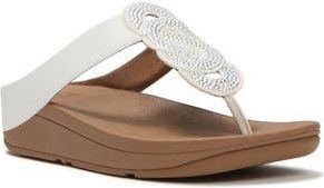 FitFlop Fino Crystal Twist T-Strap Sandal in Urban White at Nordstrom Rack, Size 11