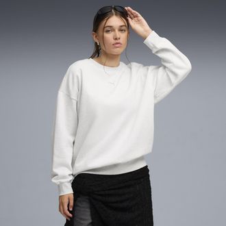 Puma Girocollo oversize Essentials da donna, Abbigliamento, Bianco, XL