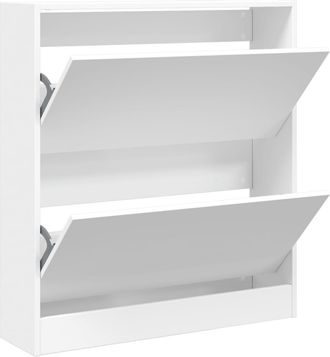 vidaXL Zapatero De Madera De Ingenier&iacute;a Blanco 80x21x87,5 Cm Vidaxl