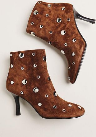 Lola Cruz Studded Grommet Ankle Boots