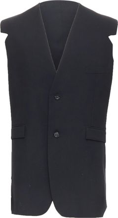 Raf Simons wool v cut armhole waistcoat