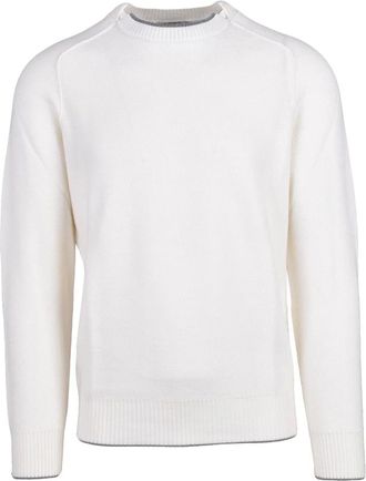 KANGRA Truien & Vesten, Heren, Wit, L, Wol, Pullover met ronde hals