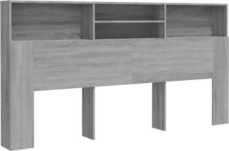 vidaXL Mueble Cabecero Color Gris Sonoma 200x19x103,5 Cm Vidaxl