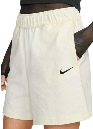 Nike Dames/Dames Jersey High Rise Loose Fit Shorts (Cr&egrave;me)