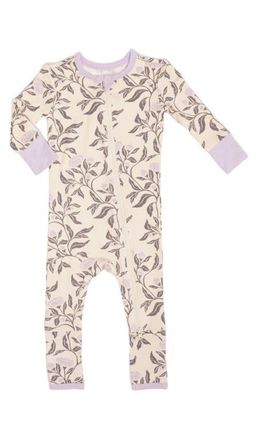 Everly Grey Convertible Romper Fitted Long Sleeve Pajama in Poppy at Nordstrom, Size 18-24M