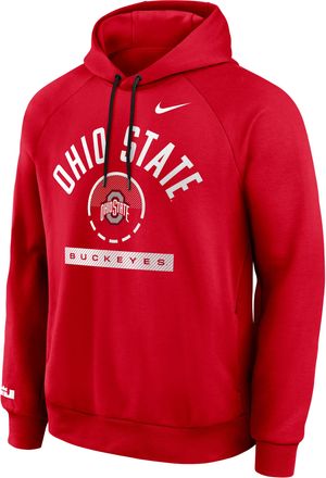 Nike Ohio State Courtside Nike Mens Dri-FIT College Pullover Hoodie in Red | 04EJ064YLJT-M18