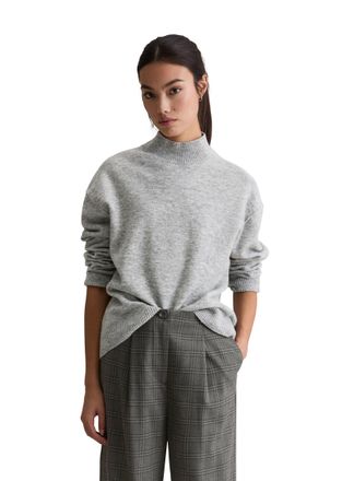 Marc O'Polo Denim Strickpullover MARC OPOLO DENIM, Damen, Gr. S, stone melange, Obermaterial: 72% Schurwolle, 26% Polyamid, 2% Elasthan, Rundhals, Pullover Strickpullov