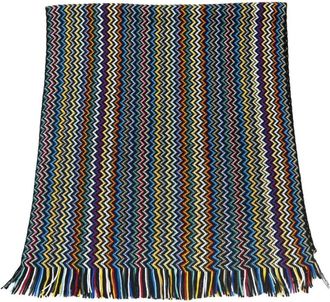 Missoni Kleurrijke Geometrische Deken - Dames - Wintersjaals - Veelkleurig - ONE Size - Wol - Accessoires