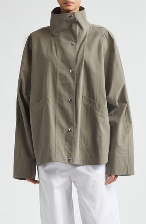 Toteme Summer Water Repellent Parachute Jacket in Clove at Nordstrom, Size 34