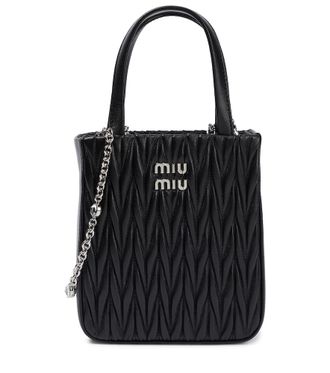 【最高級レザー❗️】miumiu 2way leather bag ブラック　黒 楽天市場】【バッグ】Miu Miu ミュウ ミュウ ハンドバッグ