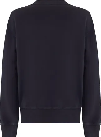 HUGO BOSS Mens Cotton Sweatshirt With Embroidered Logo Black Sweatshirts Sweater