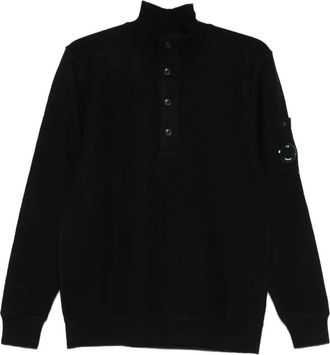 C.P. Company Polo con applicazione logo - Nero