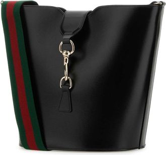 Gucci Womens Black Leather Small Bucket Bag Blackvrv Borse A Secchiello