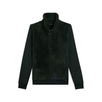 Freddy Felpa con zip, collo e fronte in sherpa, logo borchie
