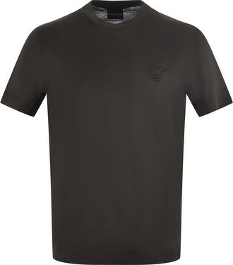 Emporio Armani Lyocell And Cotton T-Shirt