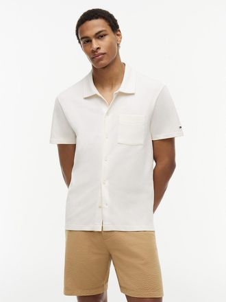 Tommy Hilfiger Mens Regular Fit Mesh Pocket Shirt Polo - White - XXXL
