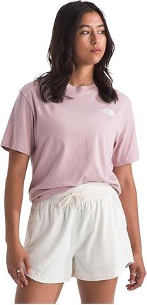The North Face Wildflower Relaxed Short Sleeve T-Shirts Womens Clothing Metal Pink : XS, Cotton