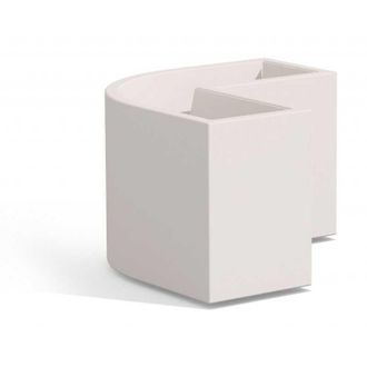 Monacis Monacis - Jardinera Angular De Resina 80x35 Cm Mod. Flowerpot Angular Blanco