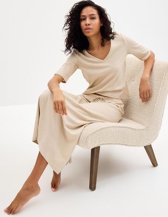 Miiyu Womens Light linen maxi skirt