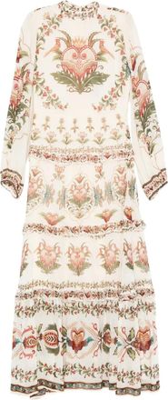 Farm Rio Majestic Heart gelaagde jurk - Beige