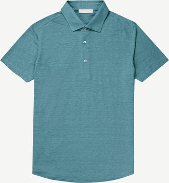 Luca Faloni Turquoise Linen Jersey OFFLINE