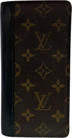 Louis Vuitton Black Leather Long Wallet (Bi-Fold) (Pre-Owned)