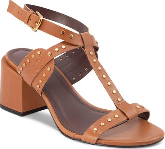 Chocolat Blu Edella Studded Ankle Strap Sandal in Whiskey Leather at Nordstrom, Size 6.5-7Us